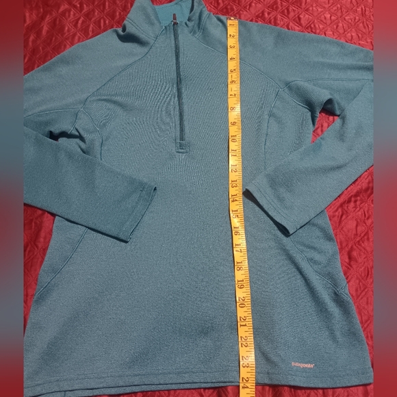 Patagonia Capilene 3 Women 1/4 Zip Baselayer Performance Sz S/M Blue Green - Picture 5 of 12